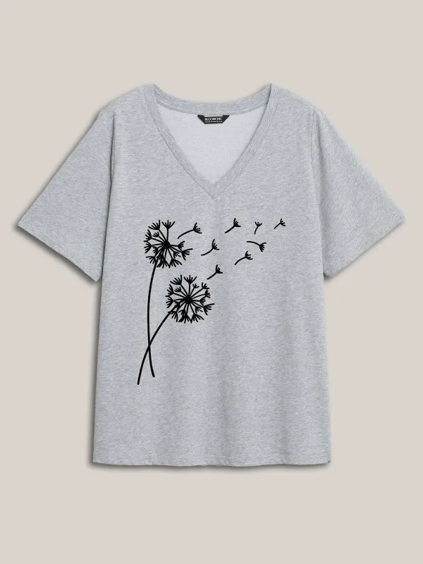 Wishing Dandelions V-Neck T-Shirt sold by Bloomchic
