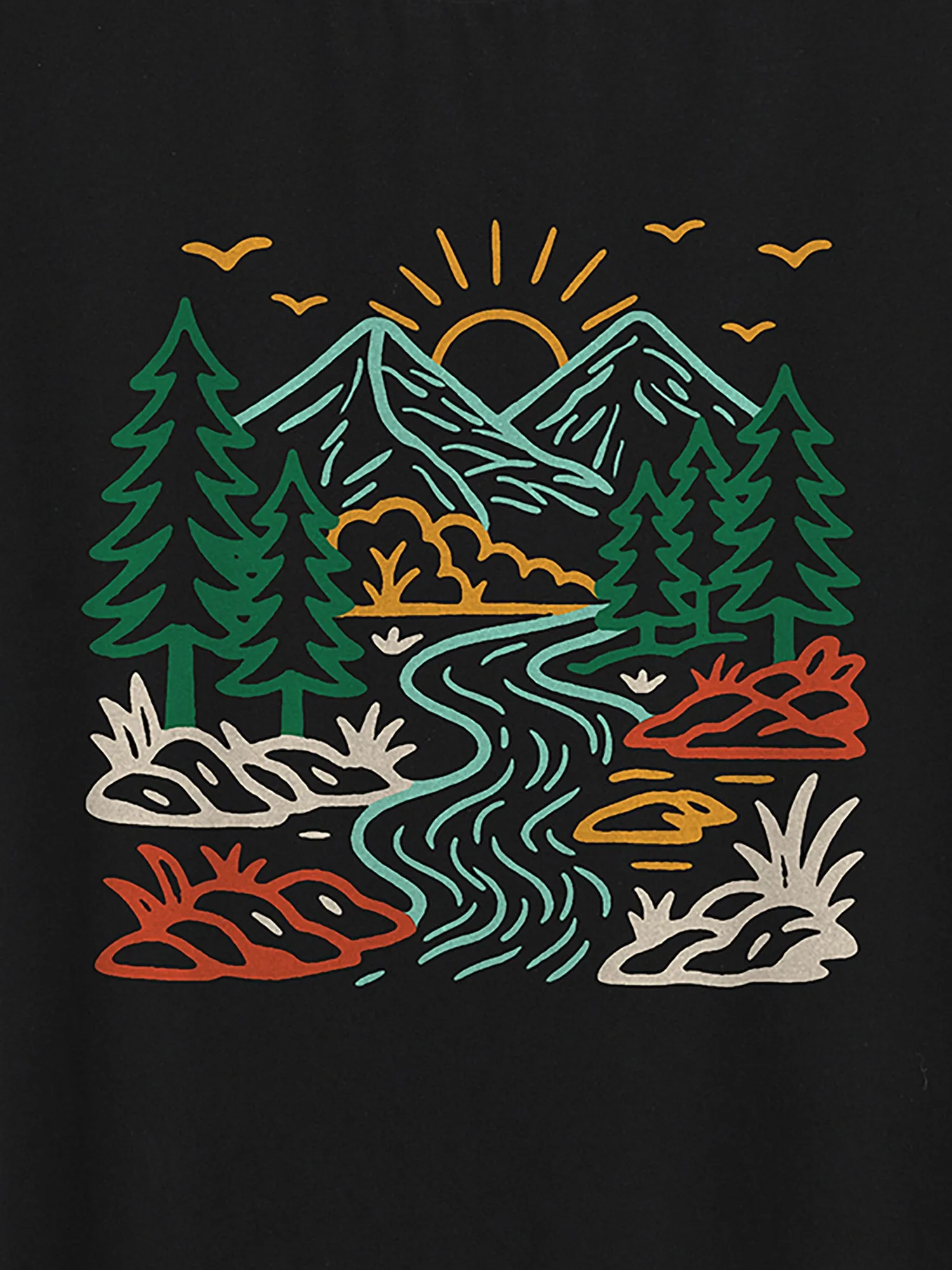 Mountain View Print Round Neck T-Shirt sold by Bloomchic product image thumbnail 2