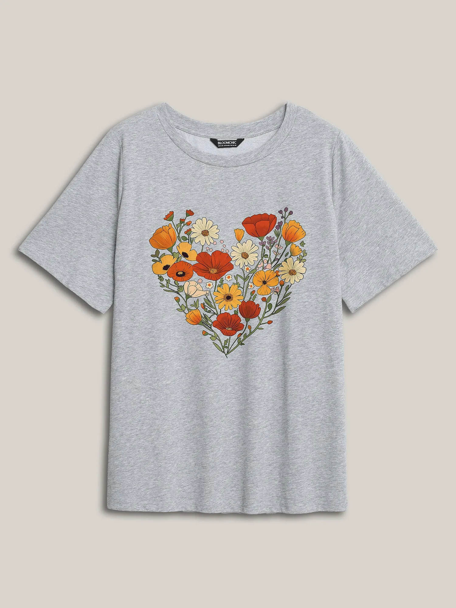 Daydreaming Florals Round Neck T-Shirt sold by Bloomchic product image thumbnail 5