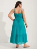 Deep V-Neck Lace Tiered Midi Dress sold by Bloomchic