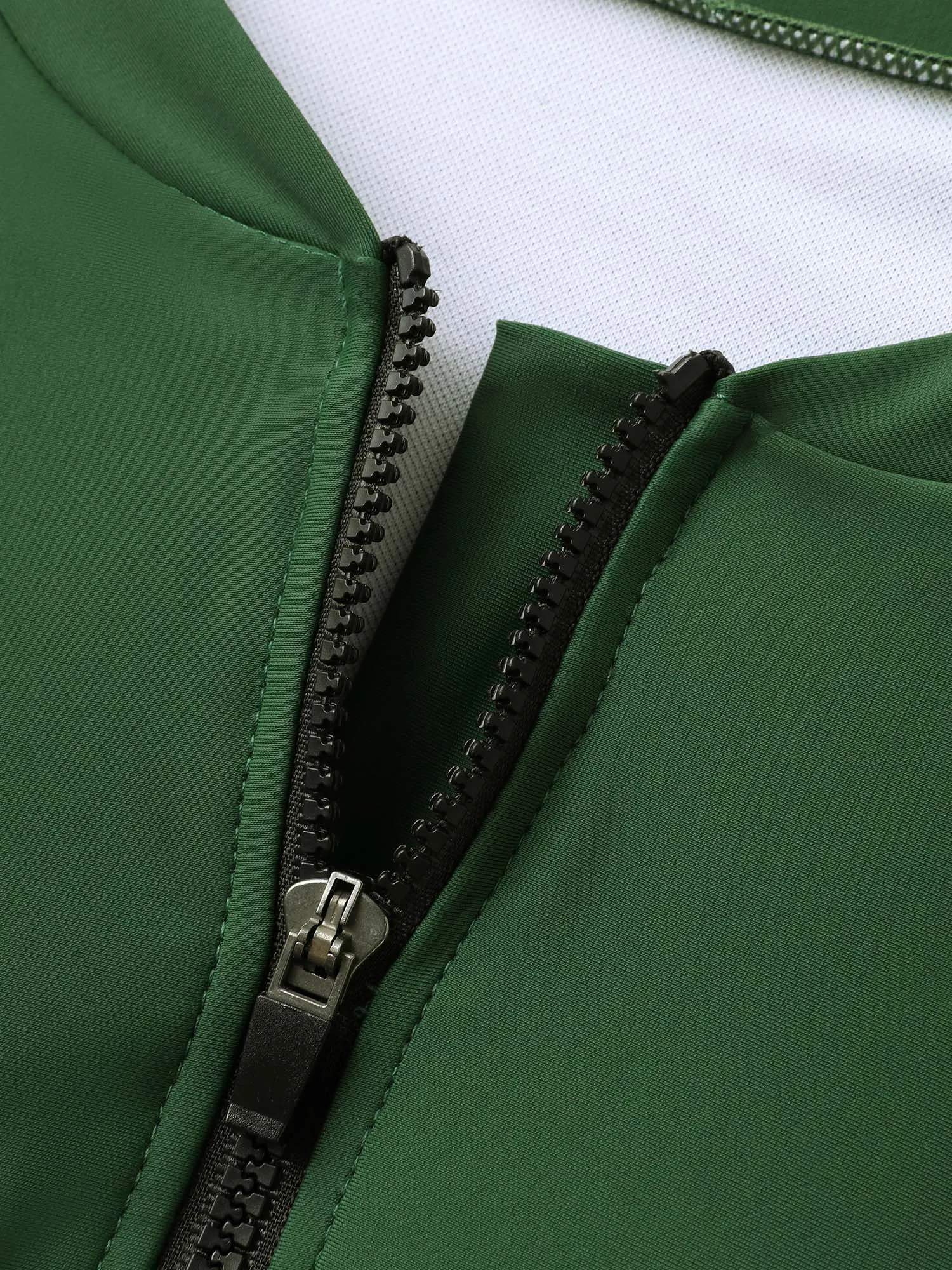 Zipper Drawstring Detail Solid Swim Top sold by Bloomchic product image thumbnail 5