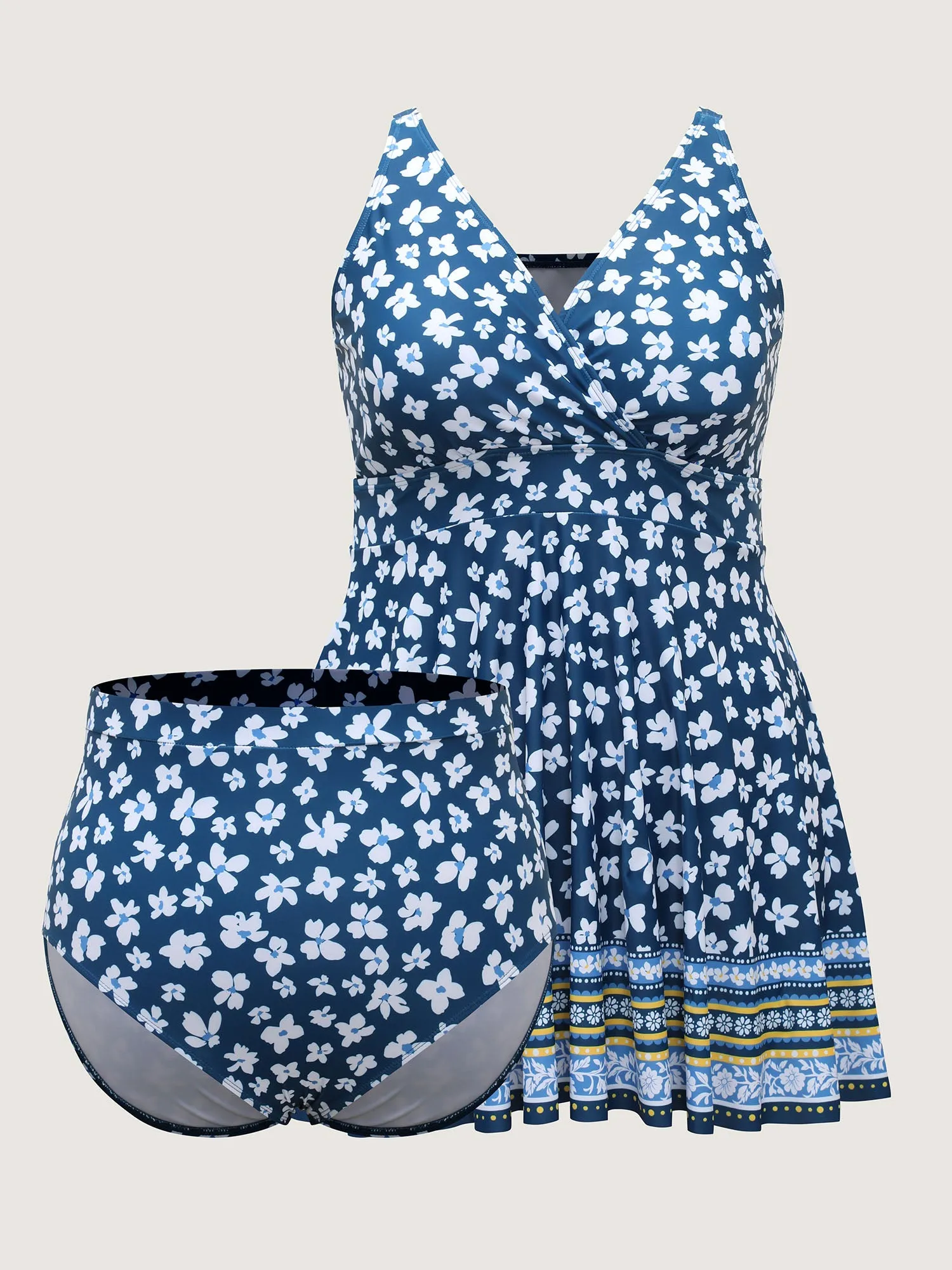 Floral Print Contrast Swim Dress sold by Bloomchic product image thumbnail 5