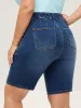 No-Gap Waist Stretchy Denim Shorts sold by Bloomchic