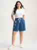 Turtle Print Drawstring Straight-Leg Shorts sold by Bloomchic