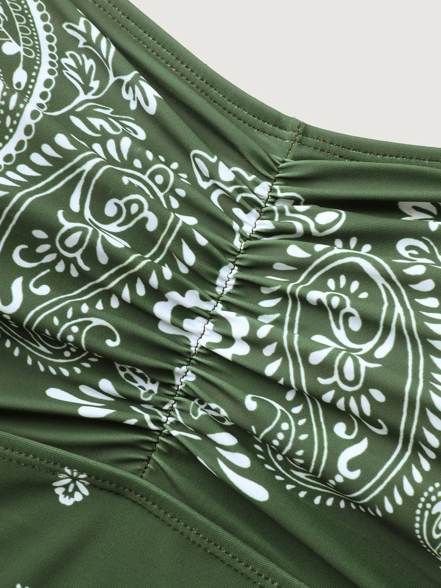 Paisley Print Ruched One-Piece Swimsuit sold by Bloomchic product image thumbnail 5