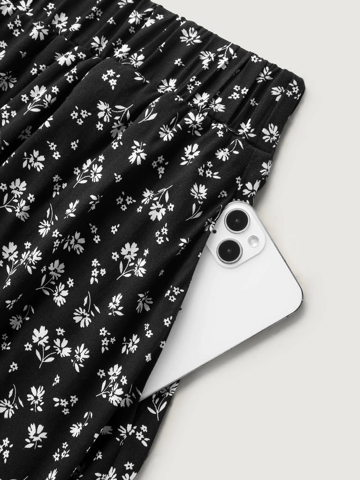 Ditsy Floral Print Stretchy Waist Skirt sold by Bloomchic product image thumbnail 5