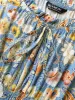 Rayon Paisley Ruffled Shirred Waist Midi Dress sold by Bloomchic