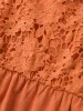 Cotton Lace Stretchy Waist Pockets Midi Dress sold by Bloomchic