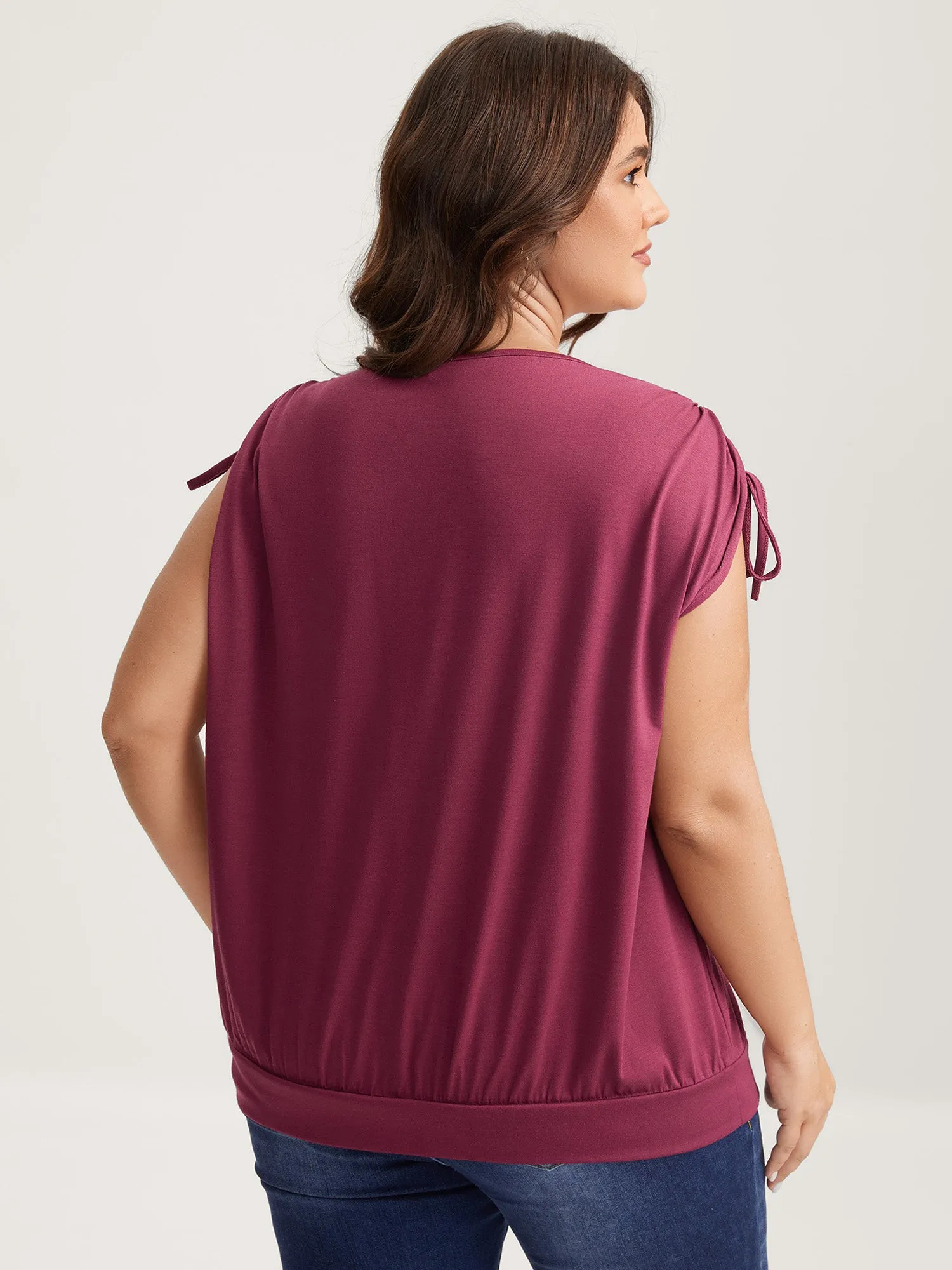 Stretchy Floral Detail Knit Top sold by Bloomchic product image thumbnail 4