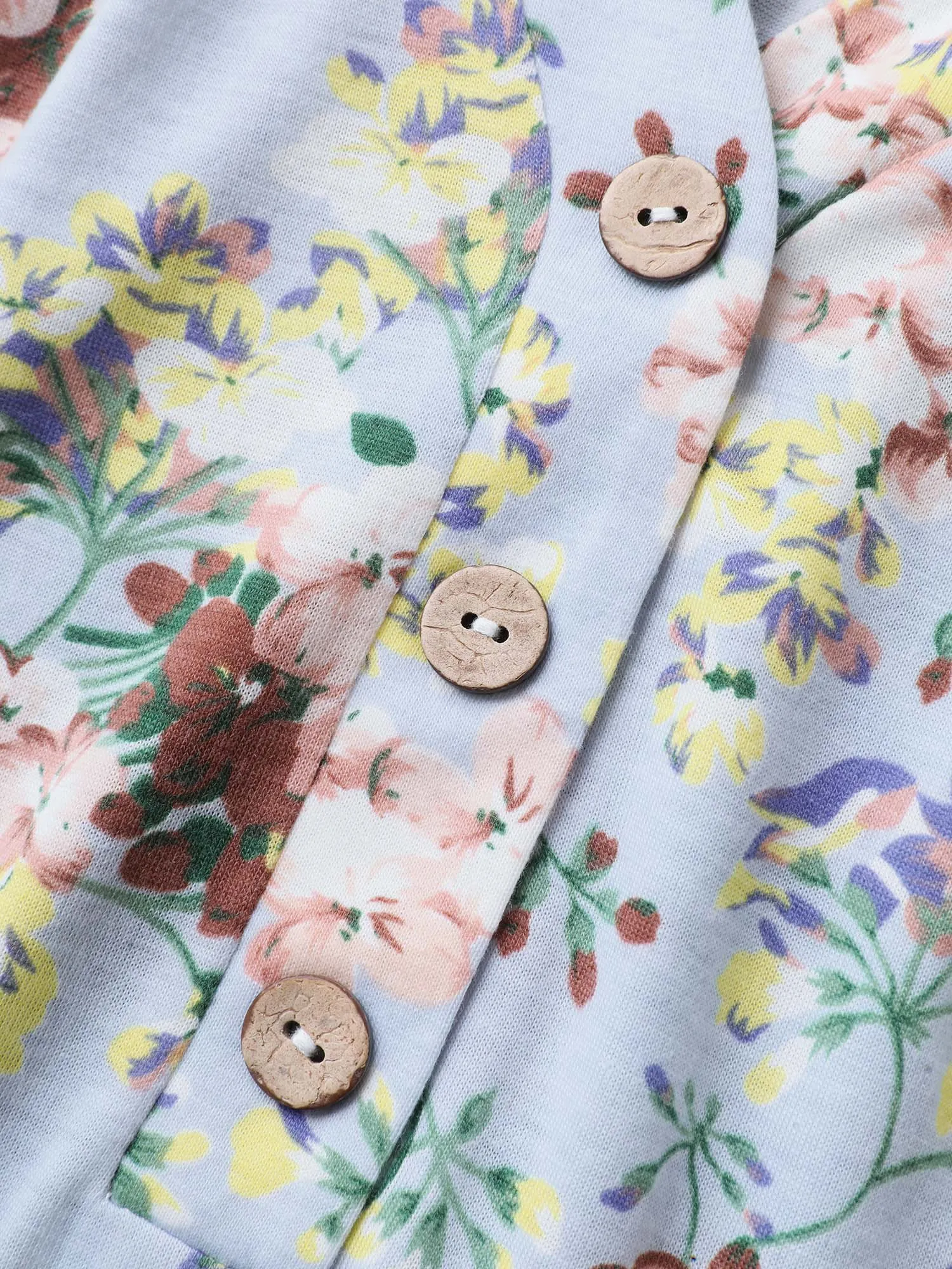 Floral Pleated Button Detail Blouse sold by Bloomchic product image thumbnail 5