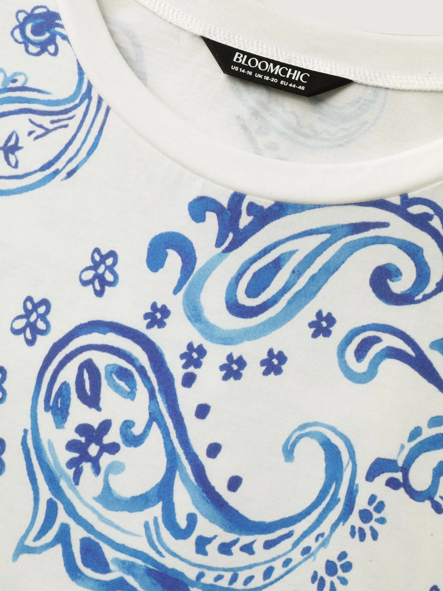 Paisley Print Solid T-Shirt sold by Bloomchic product image thumbnail 5