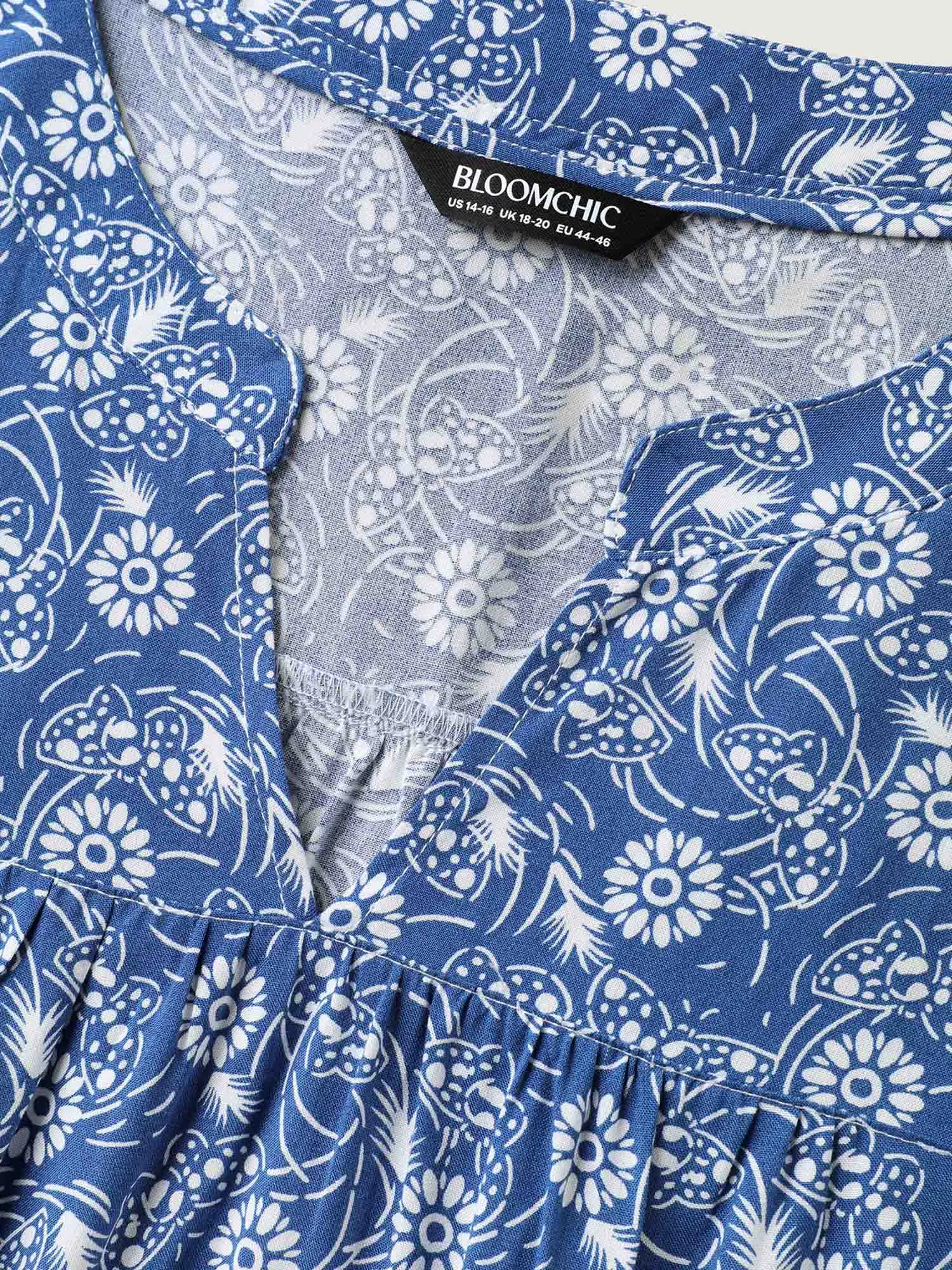 Floral Print Quarter Sleeve Blouse sold by Bloomchic product image thumbnail 5