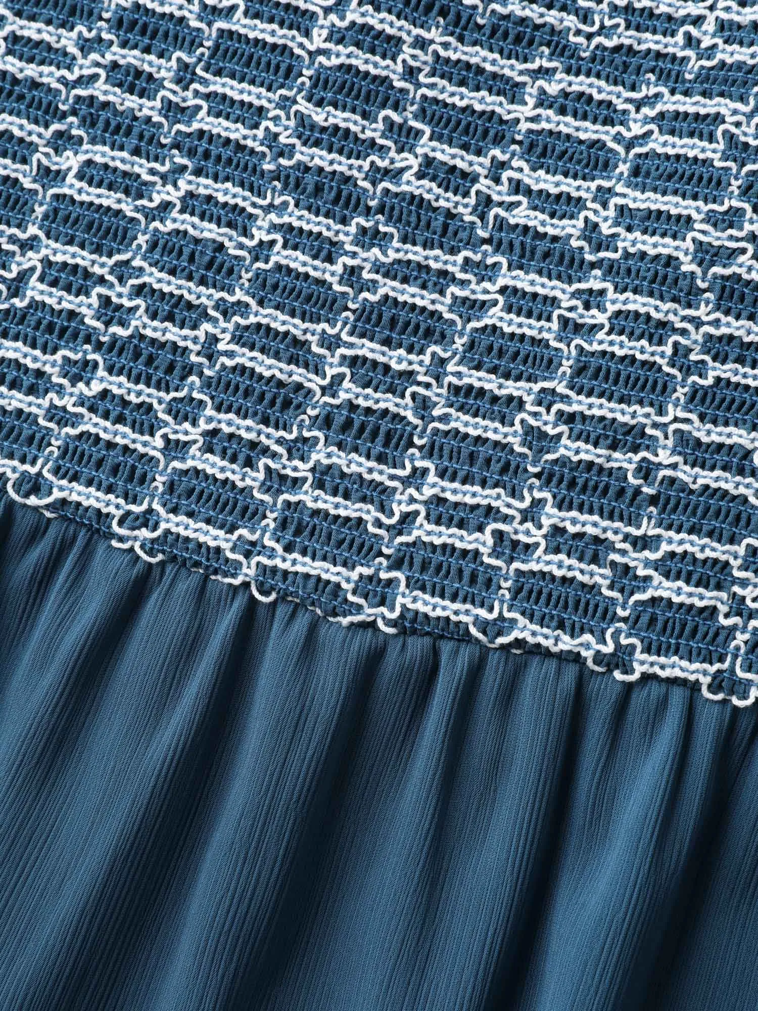 Shirred Ruffled Sleeve Color Contrast Blouse sold by Bloomchic product image thumbnail 5