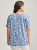 Stretchy Floral Pin Tuck Lace Top sold by Bloomchic