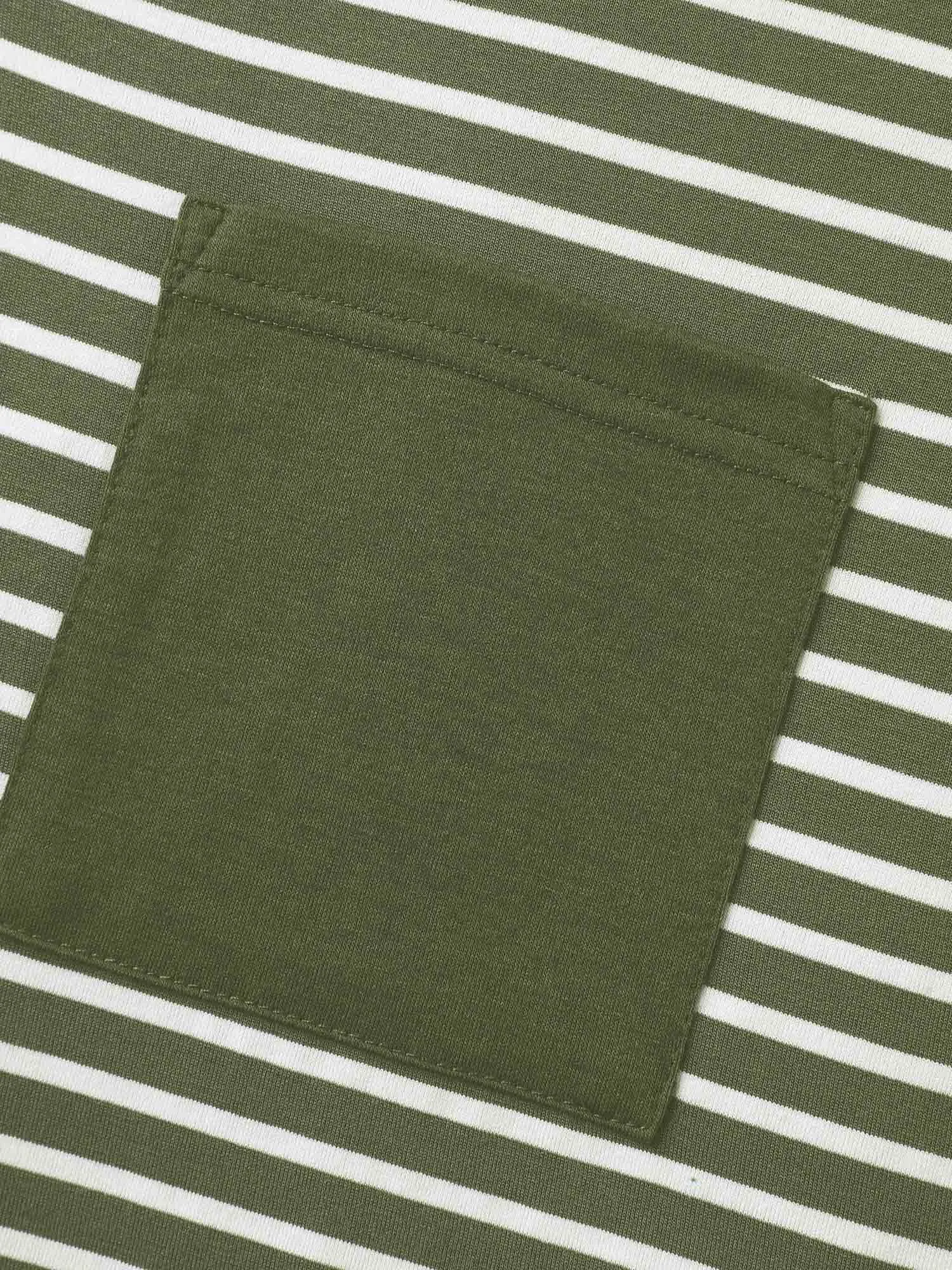 Stripe Color Contrast Pockets T-Shirt sold by Bloomchic product image thumbnail 5