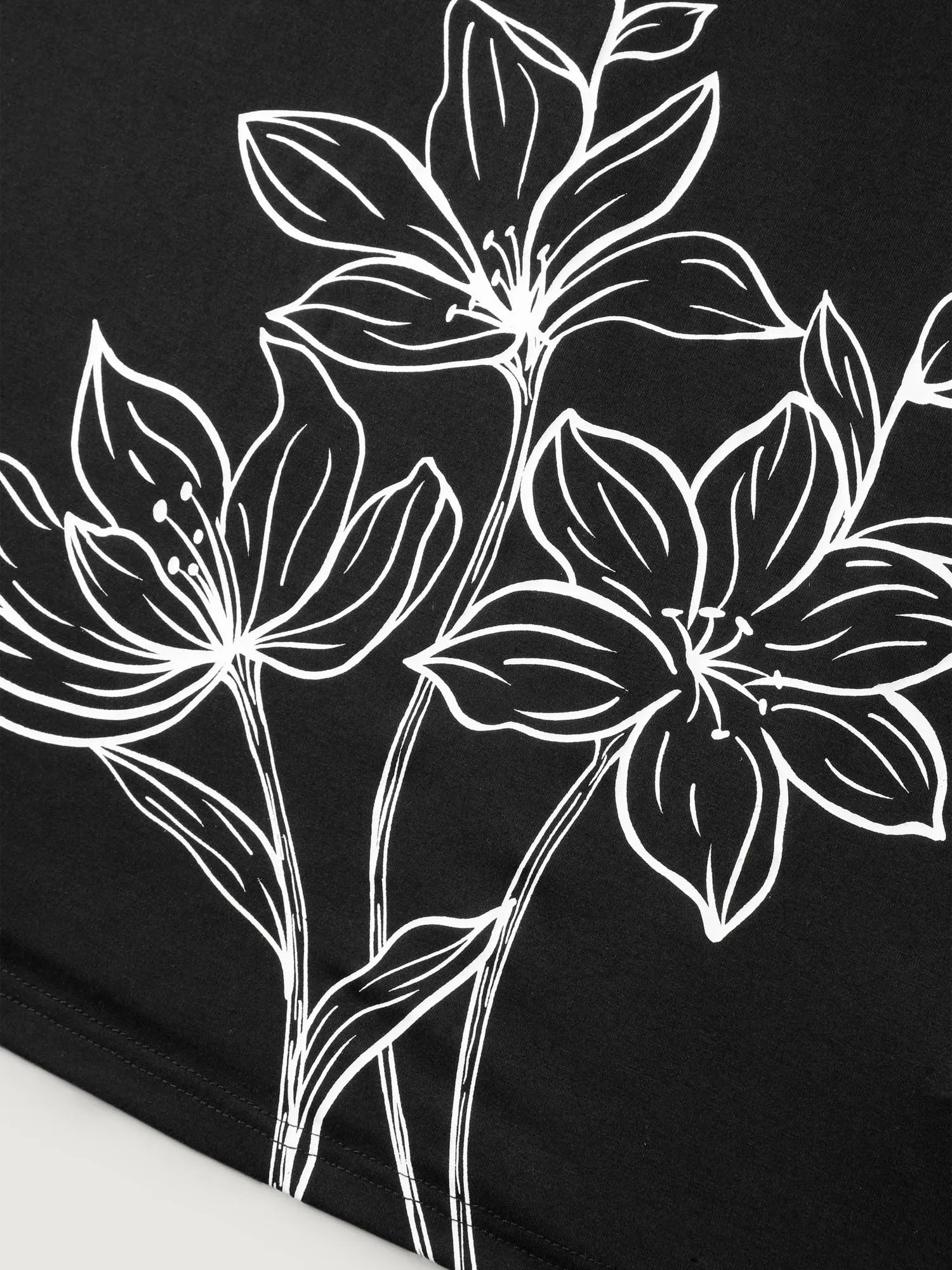 Floral Print Crew Neck T-Shirt sold by Bloomchic product image thumbnail 5