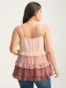 Textured Color Block Tiered Tank Top sold by Bloomchic