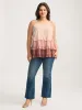 Textured Color Block Tiered Tank Top sold by Bloomchic