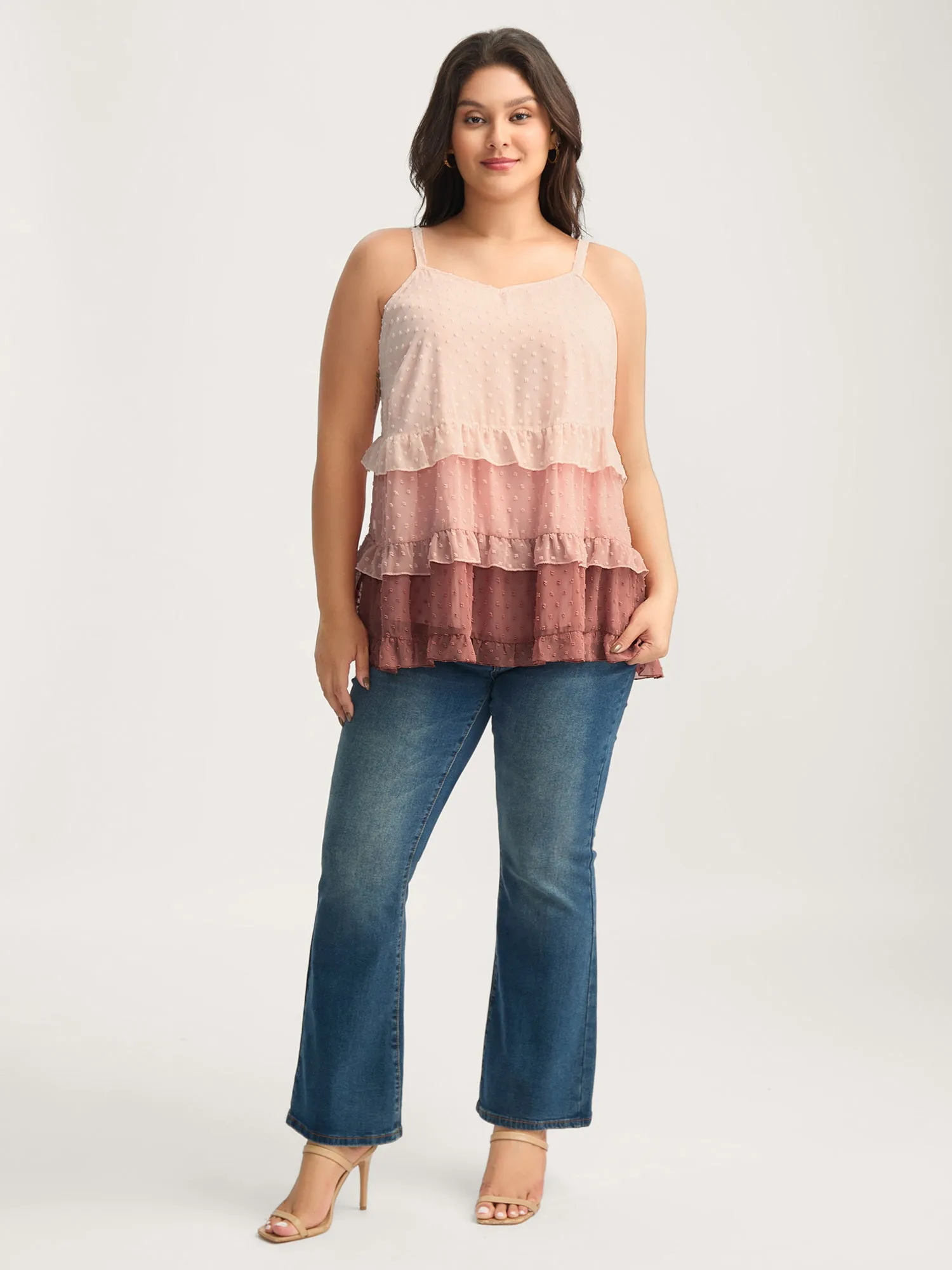 Textured Color Block Tiered Tank Top sold by Bloomchic product image thumbnail 3