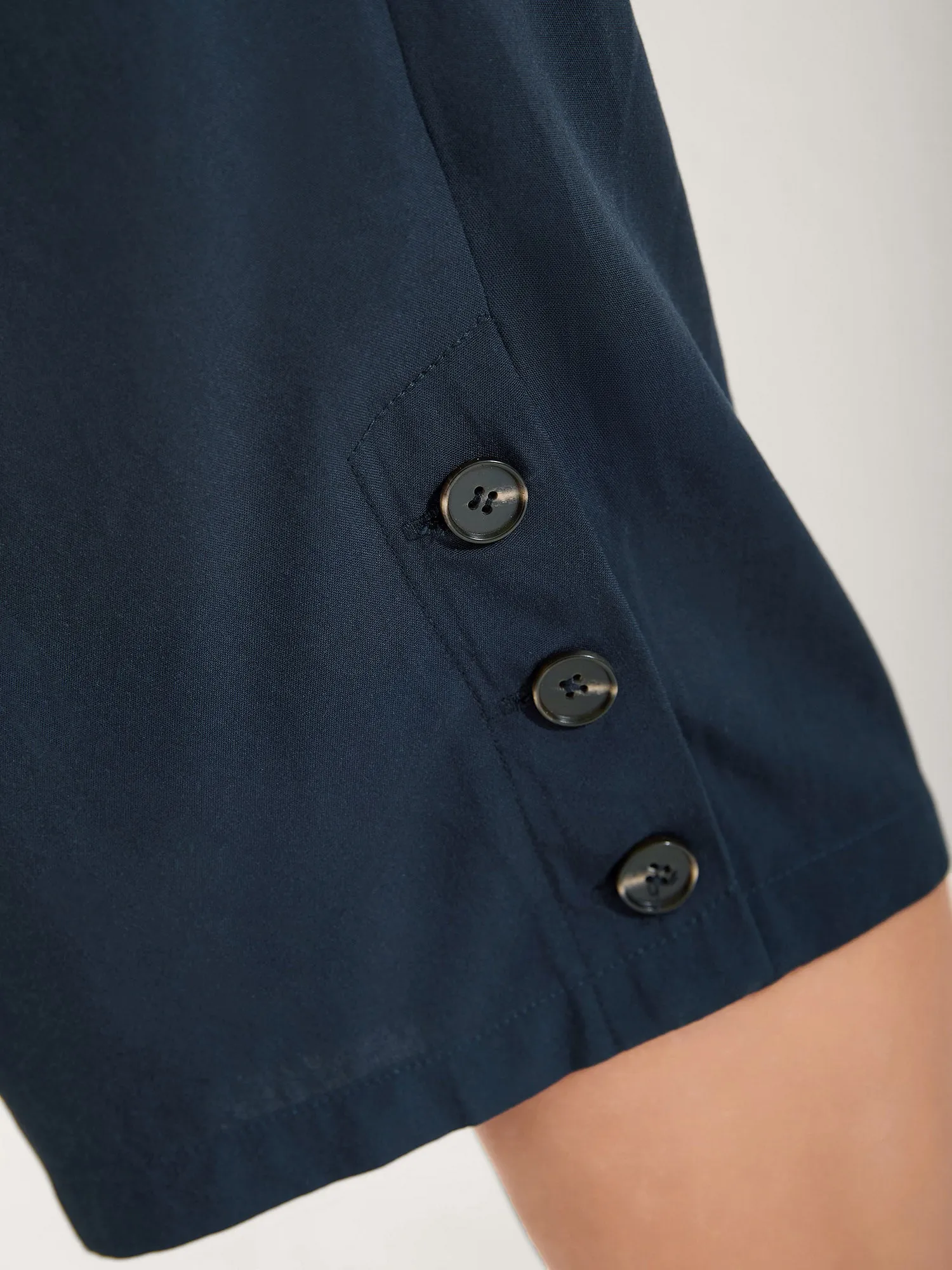 Shirred Waist Solid Straight-Leg Pants sold by Bloomchic product image thumbnail 2