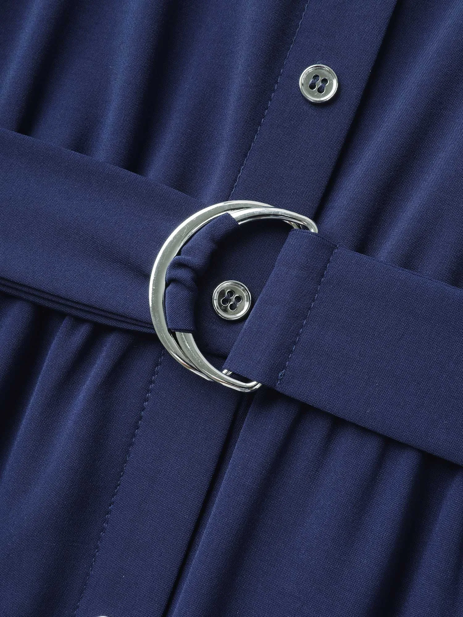 Flutter Sleeve Belted Shirt Dress sold by Bloomchic product image thumbnail 5