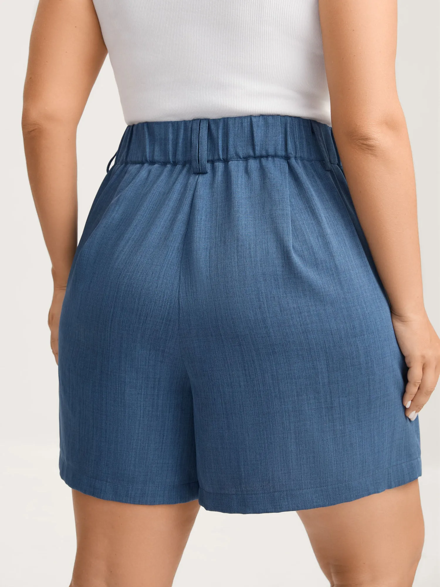 Heather Double Buckle Straight-Leg Shorts sold by Bloomchic product image thumbnail 5