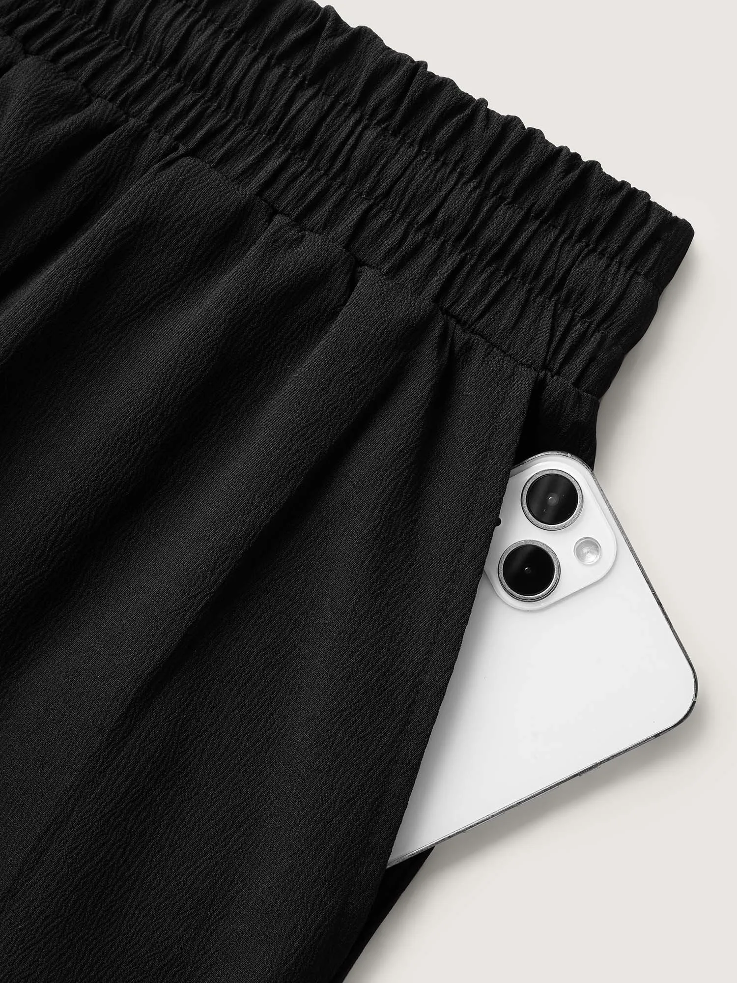 Scalloped Hem Laser Cut Wide-Leg Pants sold by Bloomchic product image thumbnail 5