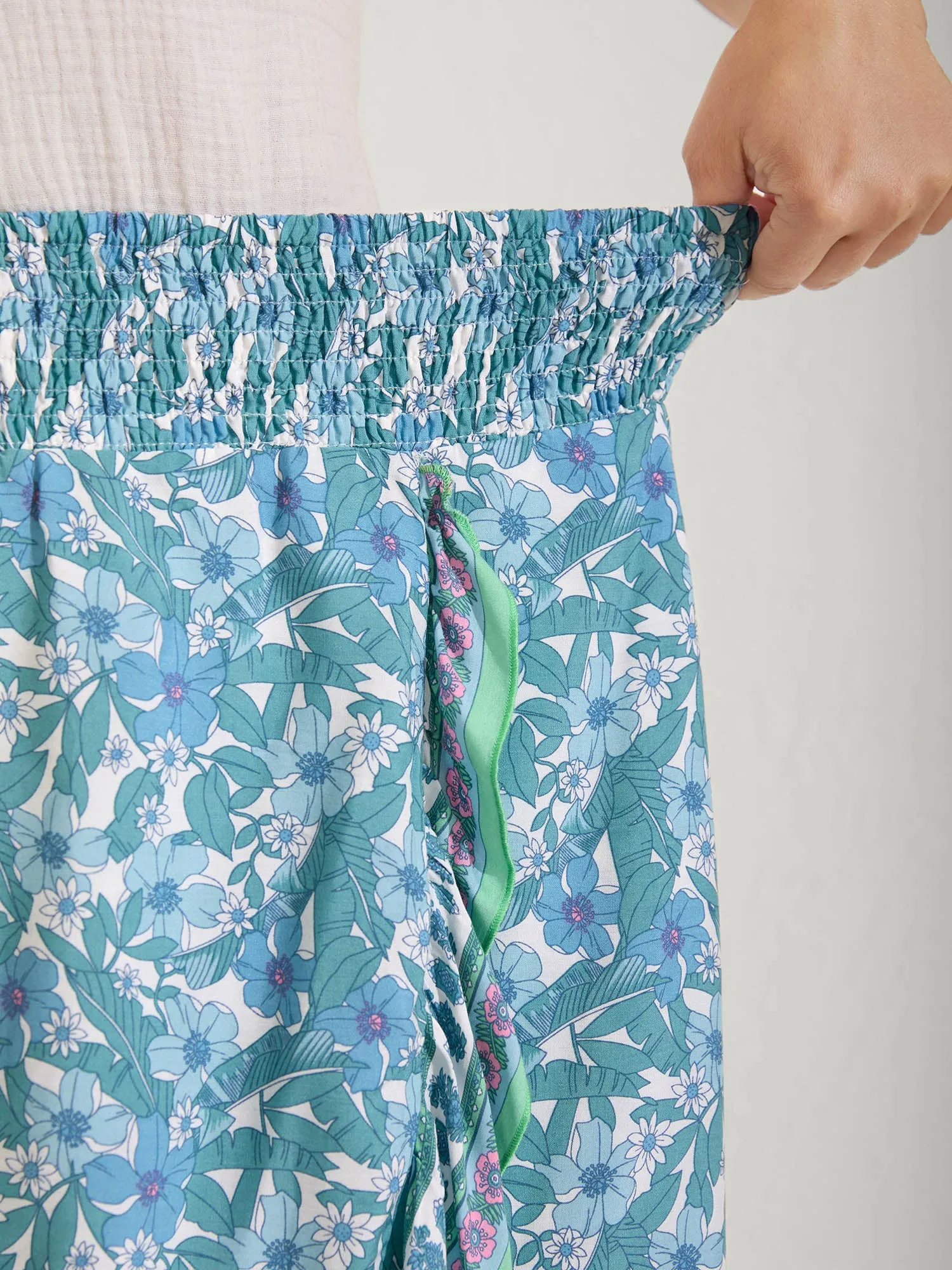 Floral Ruffled Wrap Midi Skirt sold by Bloomchic product image thumbnail 3