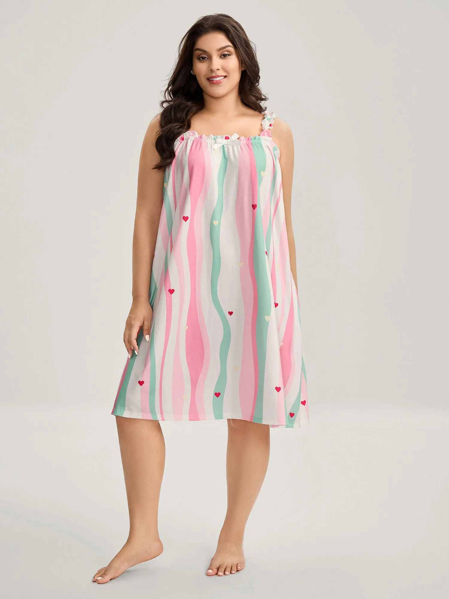 Dreamy Stripes Cami Knit Loungewear sold by Bloomchic product image thumbnail 3