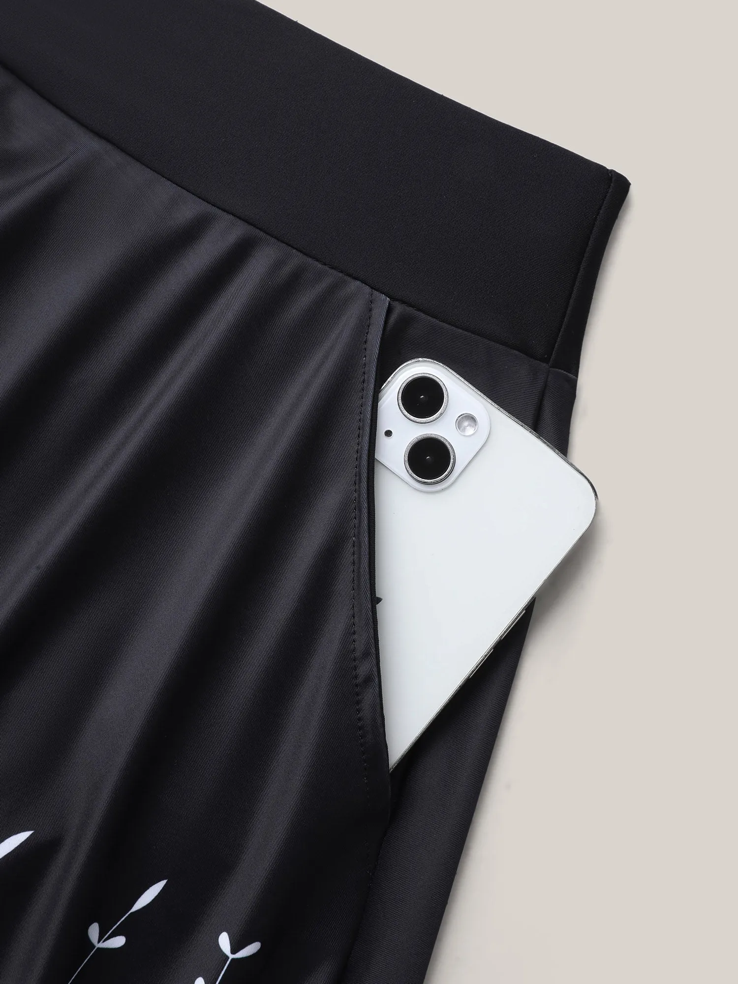 Floral Hem Pockets Pleated Swim Bottoms sold by Bloomchic product image thumbnail 5