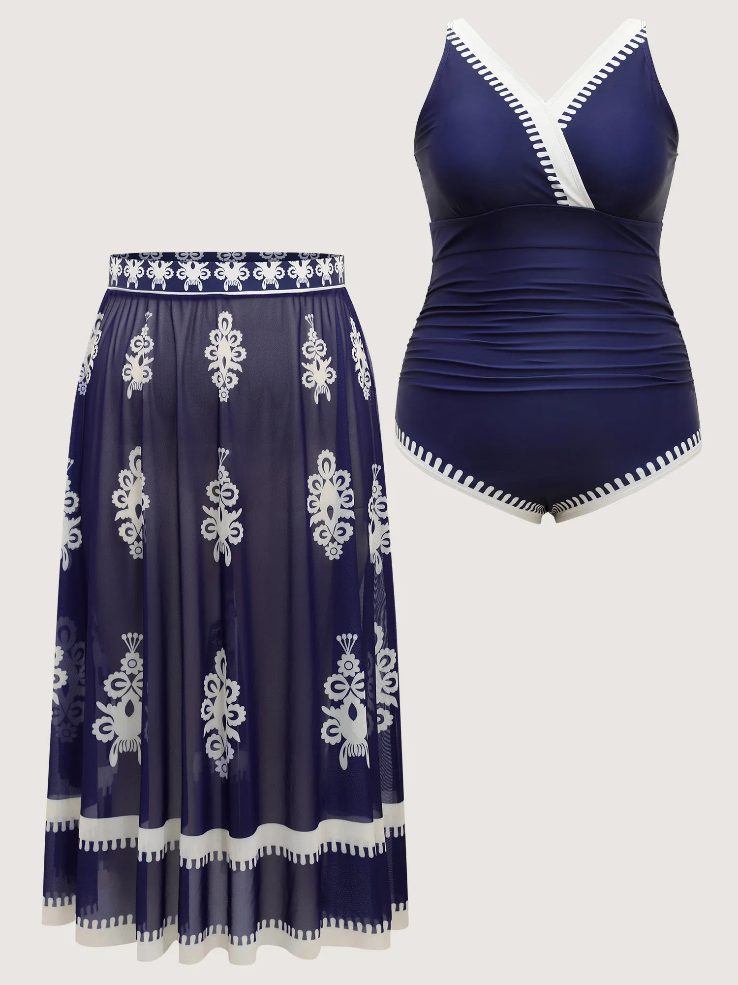 Two-Piece Boho Print Sarong Swimsuit sold by Bloomchic product image thumbnail 5