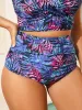 Tropical Print Ruched Swim Bottoms sold by Bloomchic