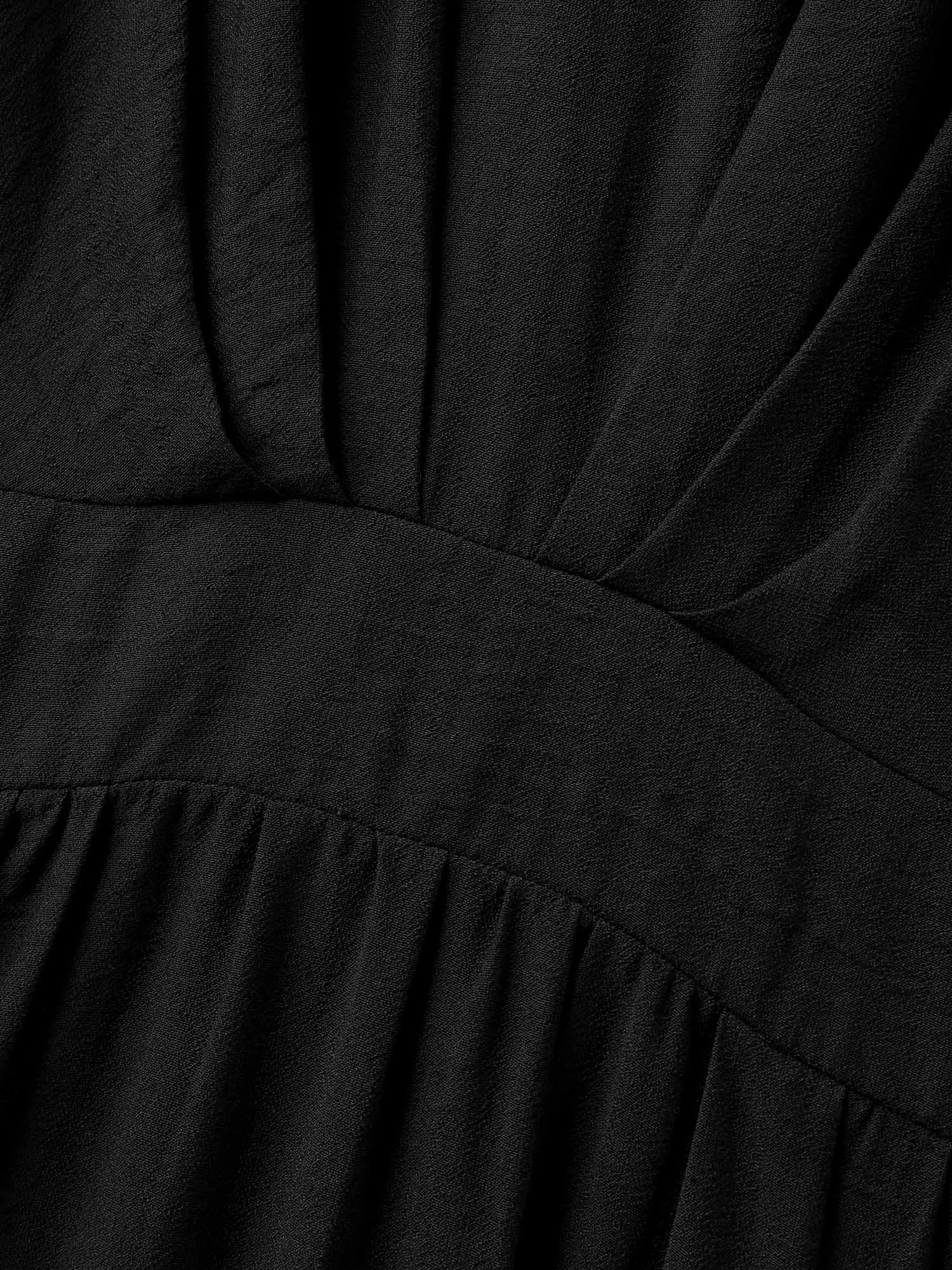 Pleated Cinched Waist Solid Midi Dress sold by Bloomchic product image thumbnail 5