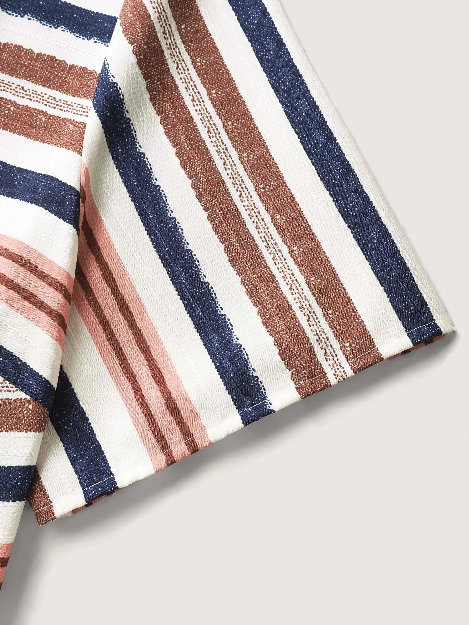 Asymmetrical Stripes V-Neck Tiered Midi Dress sold by Bloomchic product image thumbnail 5