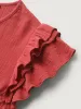 Pure Cotton Textured Ruffled Midi Dress sold by Bloomchic