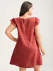 Pure Cotton Textured Ruffled Midi Dress sold by Bloomchic