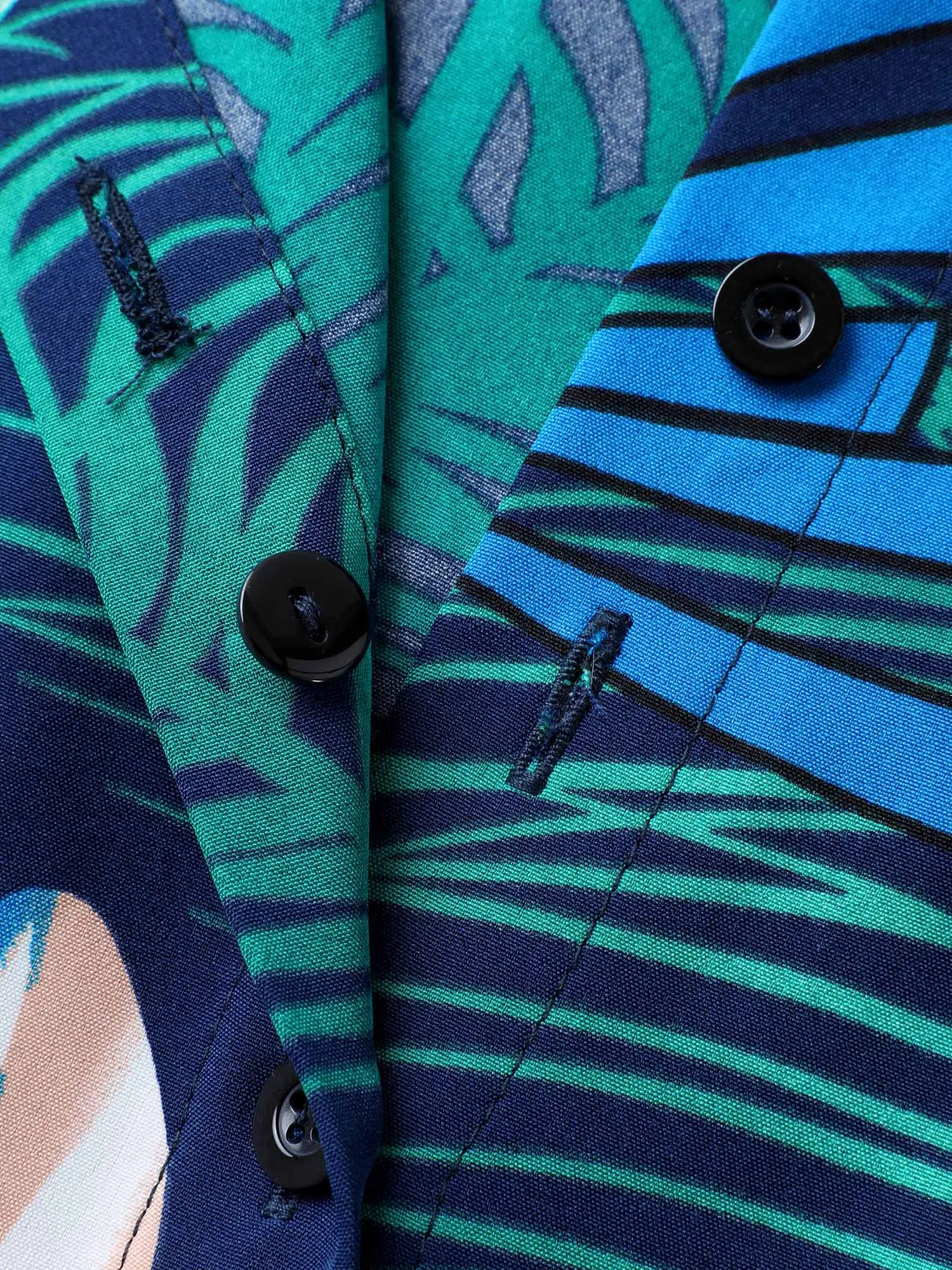 Tropical Print Stretchy Waist Pockets Midi Dress sold by Bloomchic product image thumbnail 5