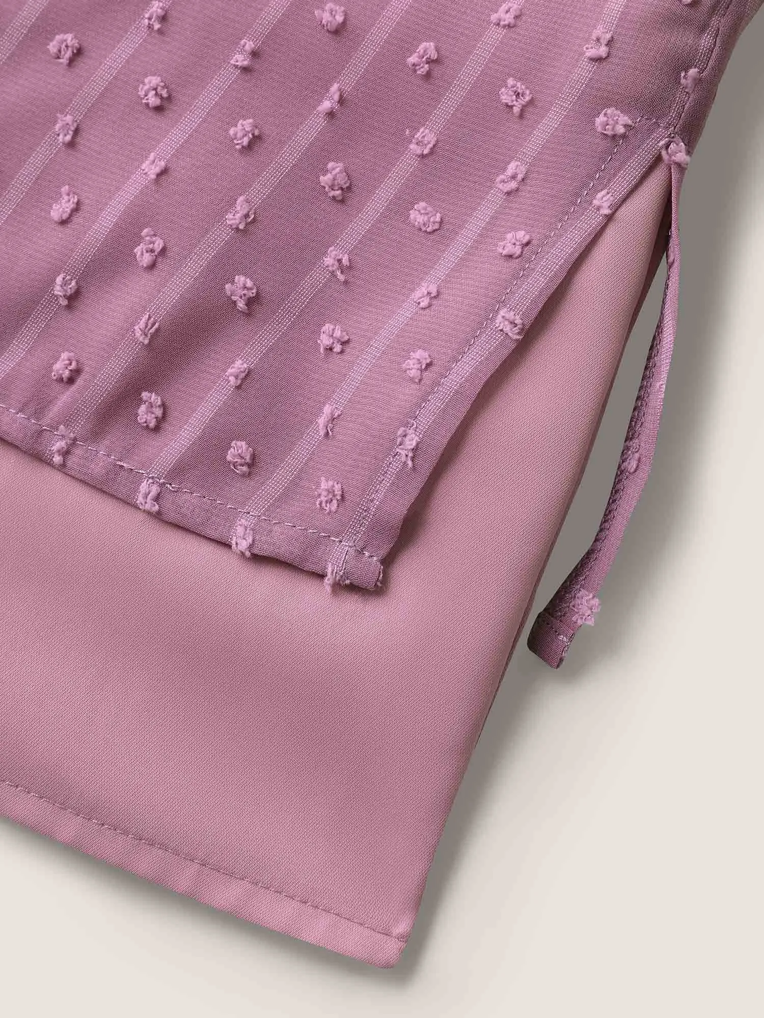 Layered Design Petal Sleeve Textured Blouse sold by Bloomchic product image thumbnail 5