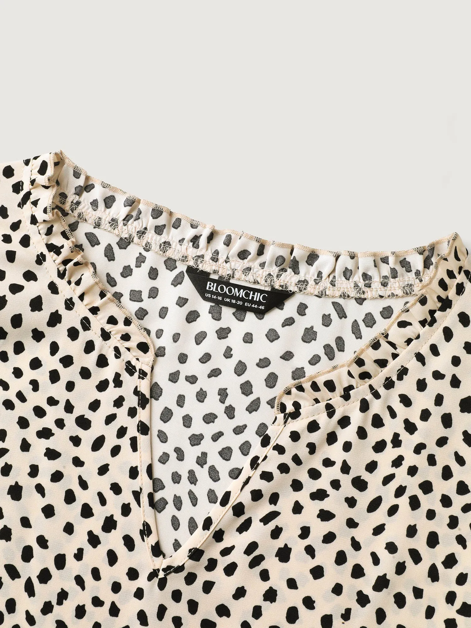 Leopard Print Ruffled Sleeve Blouse sold by Bloomchic product image thumbnail 5