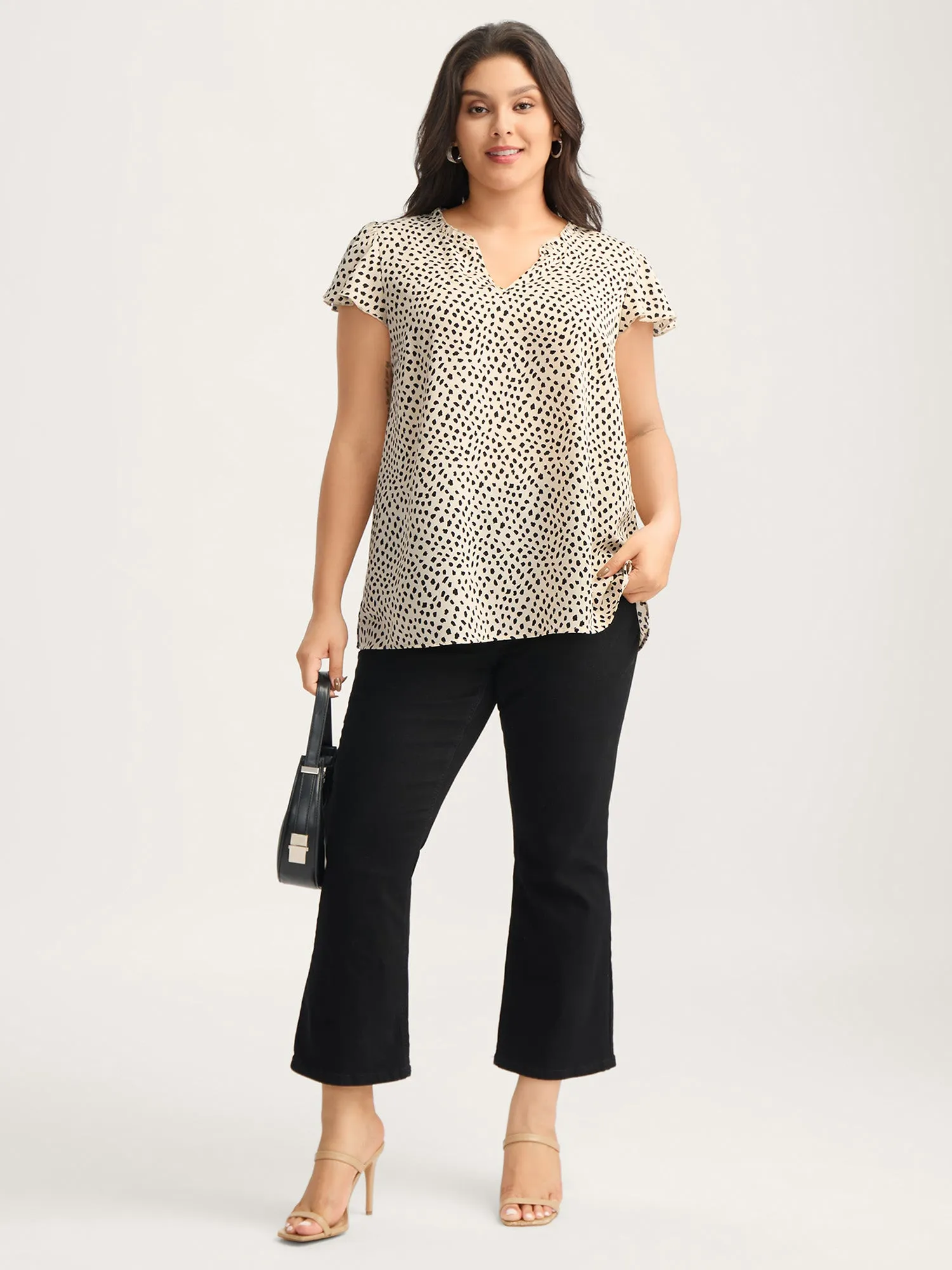 Leopard Print Ruffled Sleeve Blouse sold by Bloomchic product image thumbnail 3