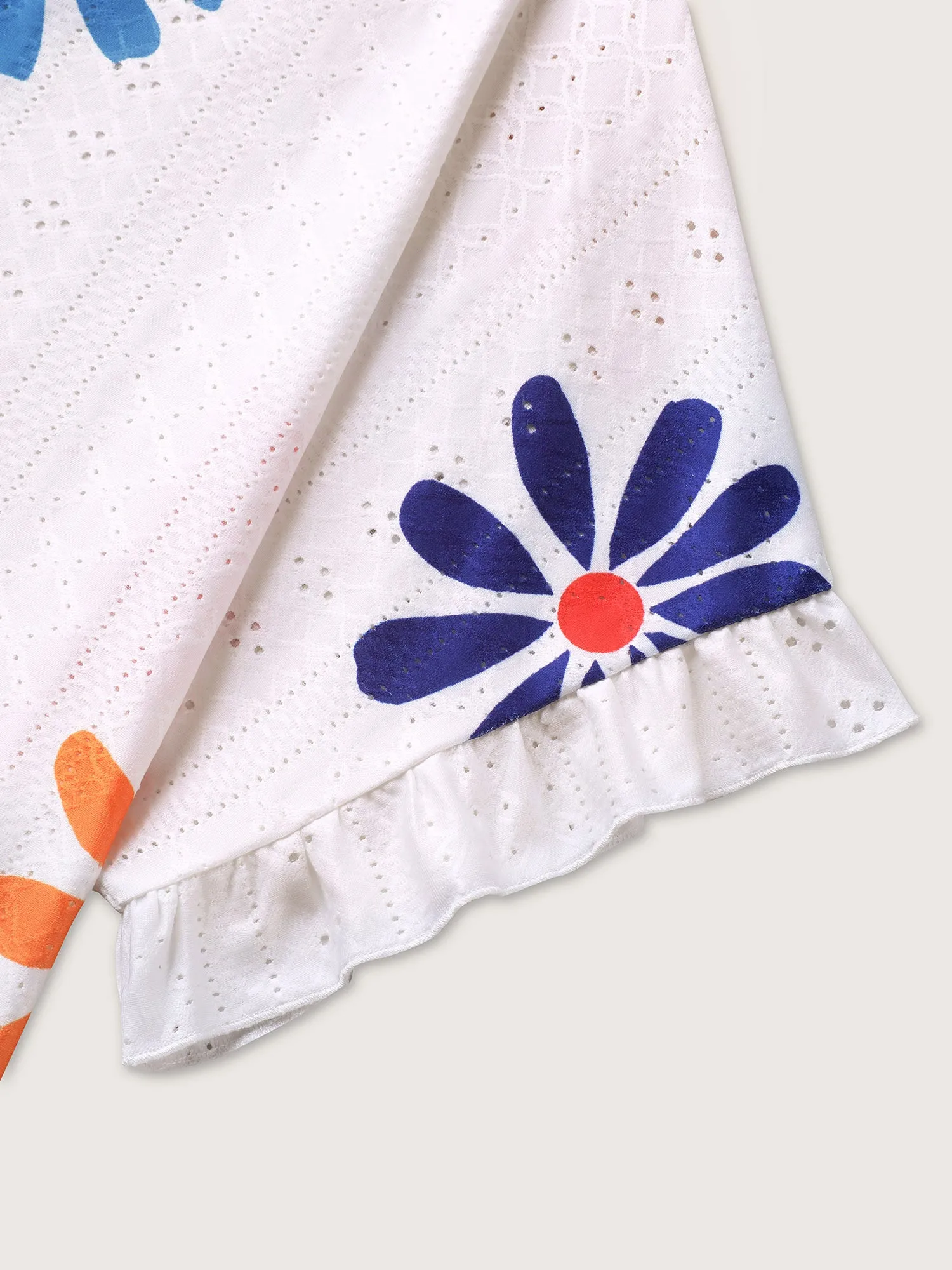 Textured Floral Print Flowy T-Shirt sold by Bloomchic product image thumbnail 5