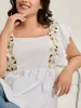 Floral Lace Stretchy Shirred Tank Top sold by Bloomchic