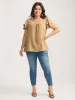 Textured Bust-Comfort Layered Sleeve Blouse sold by Bloomchic