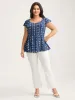 Rayon Floral Stripe Sweetheart Blouse sold by Bloomchic