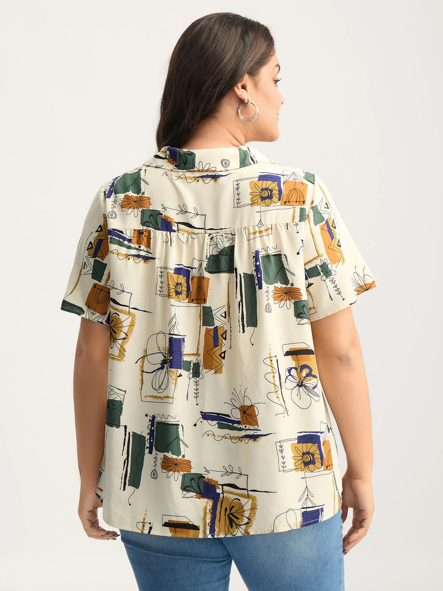 Floral Notes Collared Blouse sold by Bloomchic product image thumbnail 5