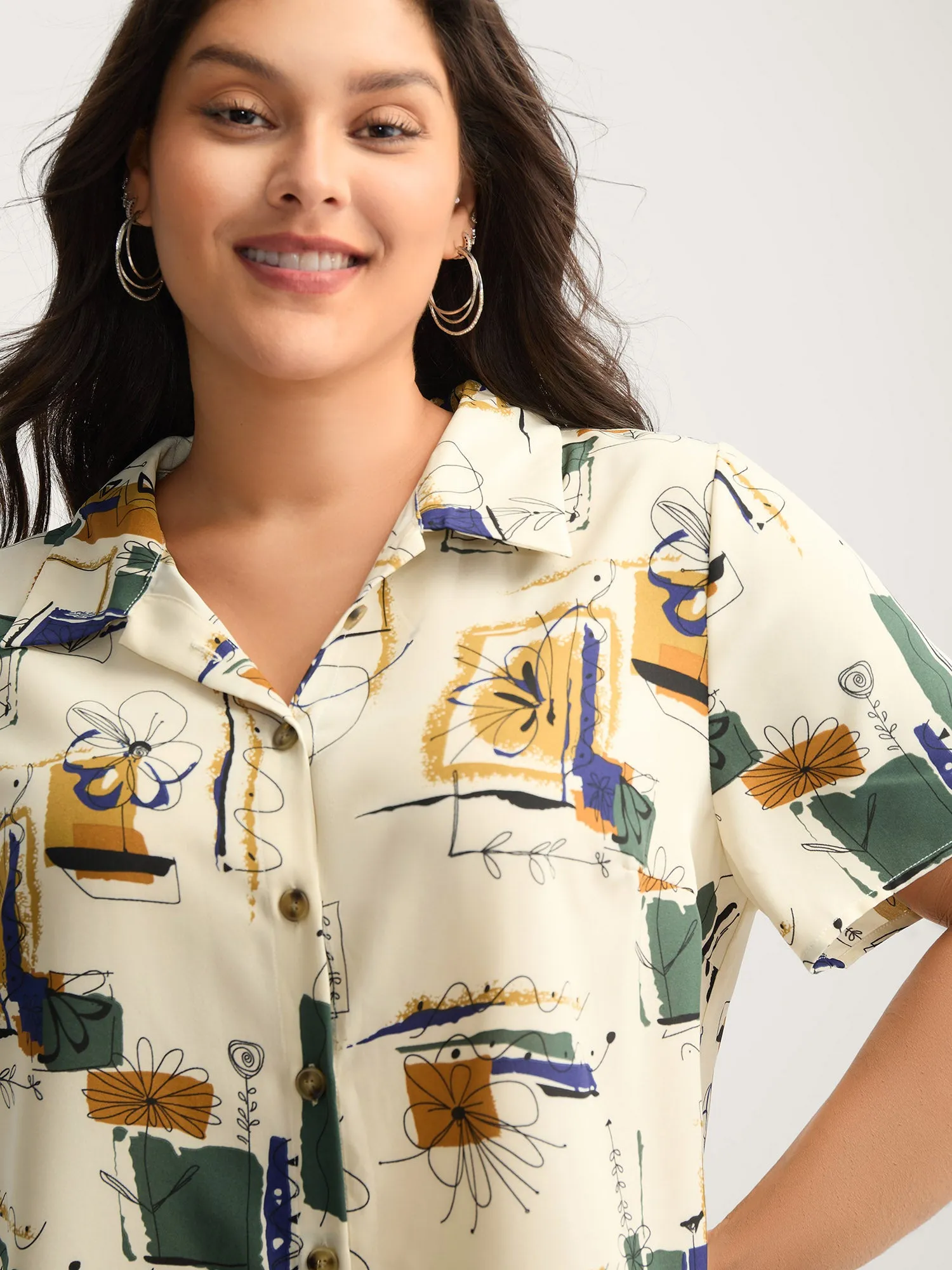 Floral Notes Collared Blouse sold by Bloomchic product image thumbnail 4