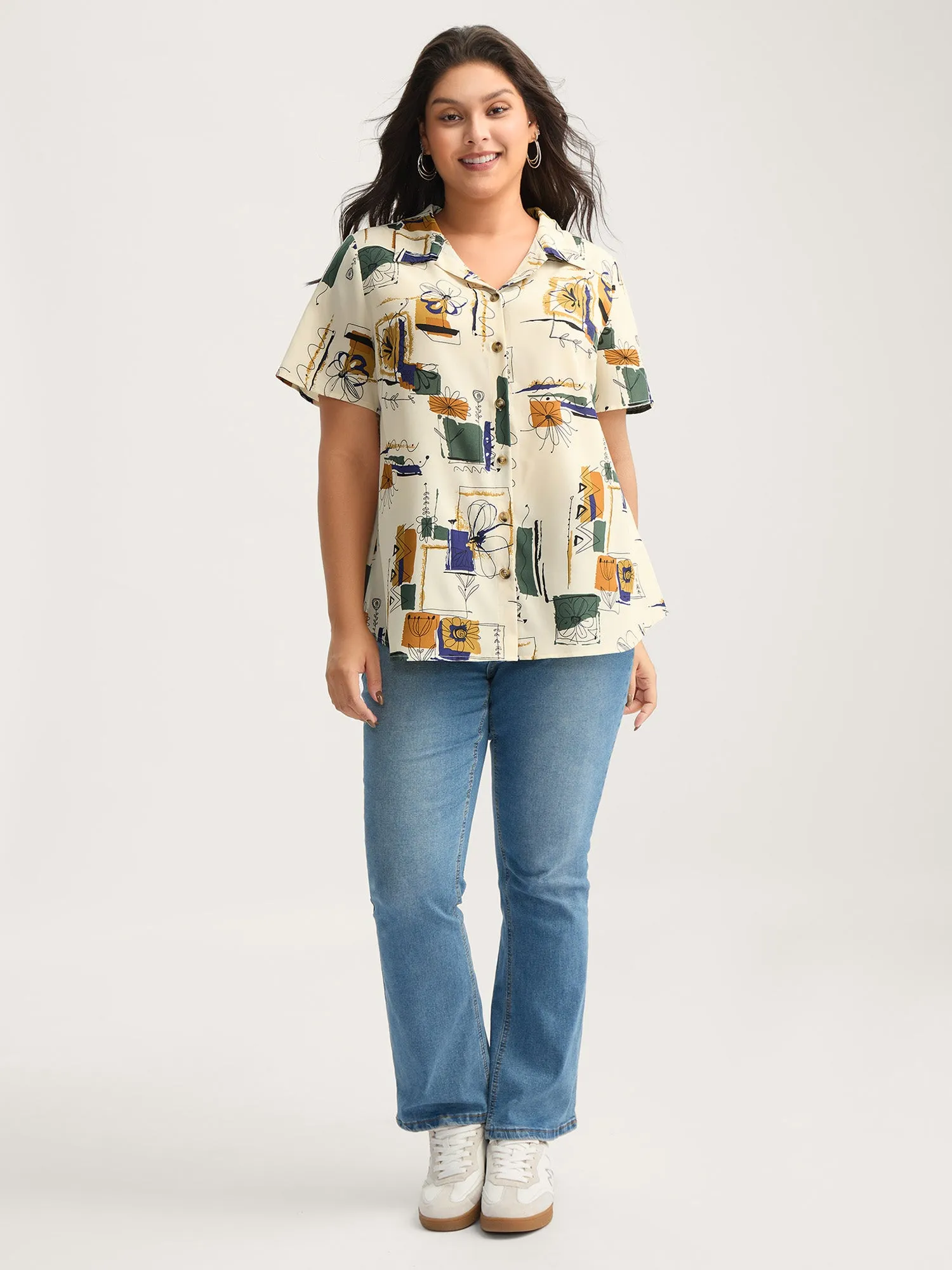 Floral Notes Collared Blouse sold by Bloomchic product image thumbnail 3