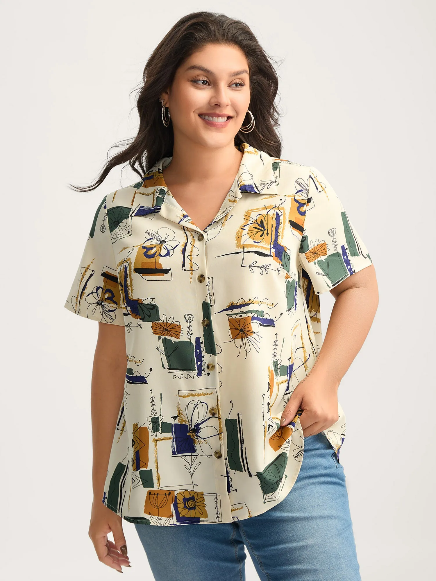 Floral Notes Collared Blouse sold by Bloomchic product image thumbnail 2