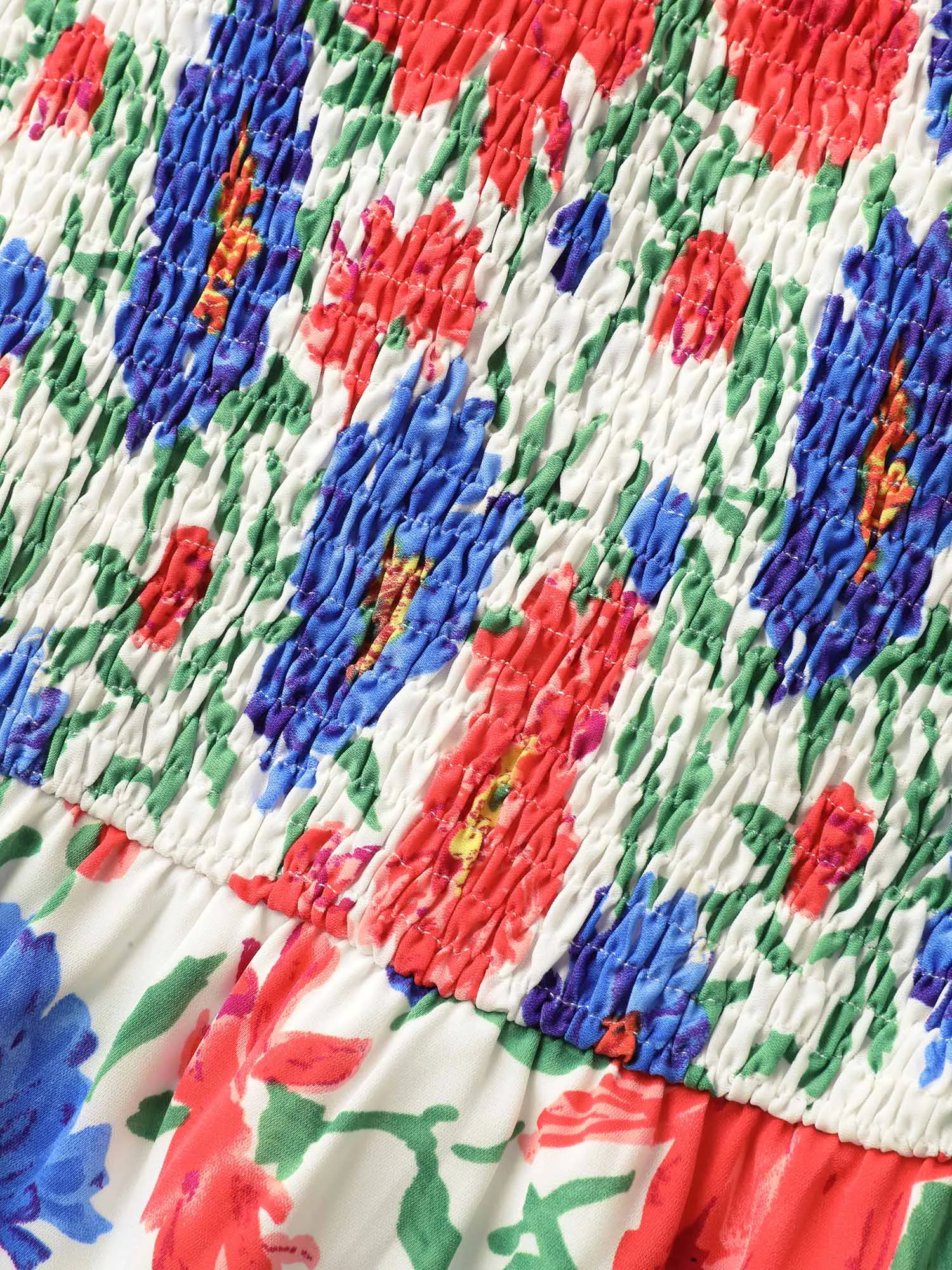 Sunkissed Floral Shirred Pockets Midi Dress sold by Bloomchic product image thumbnail 5