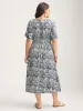 Boho Geometric Print Split Midi Dress sold by Bloomchic
